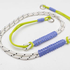 Handmade Macramé Phone Strap Crossbody | Braided Rope Camera Strap | Boho Bag Strap | green apple and violet