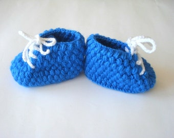 Baby Boys Shoes Infants Handmade Woollen Knitted Crochet Car Booties 0-9 Months