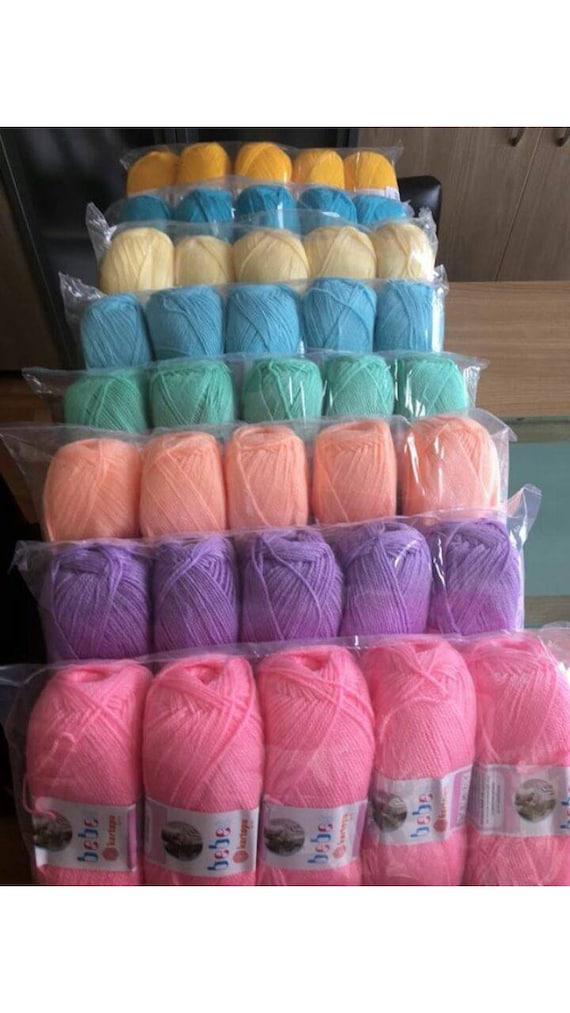 YARNART SWEET BABY Multicolor Knitting Yarn, Baby Yarn, Crochet, Soft Yarn,  Self-patterned Yarn, 100% Acrylic Yarn, 3.52 Oz, 328.08 Yds 