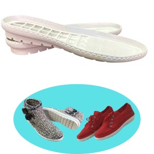 unbreakable shoe soles, White Sneaker Shoe soles for crochet shoes, soles for slippers, white Soles for crochet shoes size 40 41 42 , 8 9 10