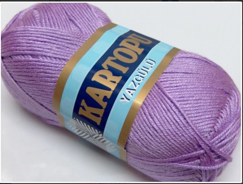 Kartopu yazgulu sommargarn, akrylgarn, stickgarn, virkgarn, glansigt garn, vårgarn, mjukt babygarn bild 10