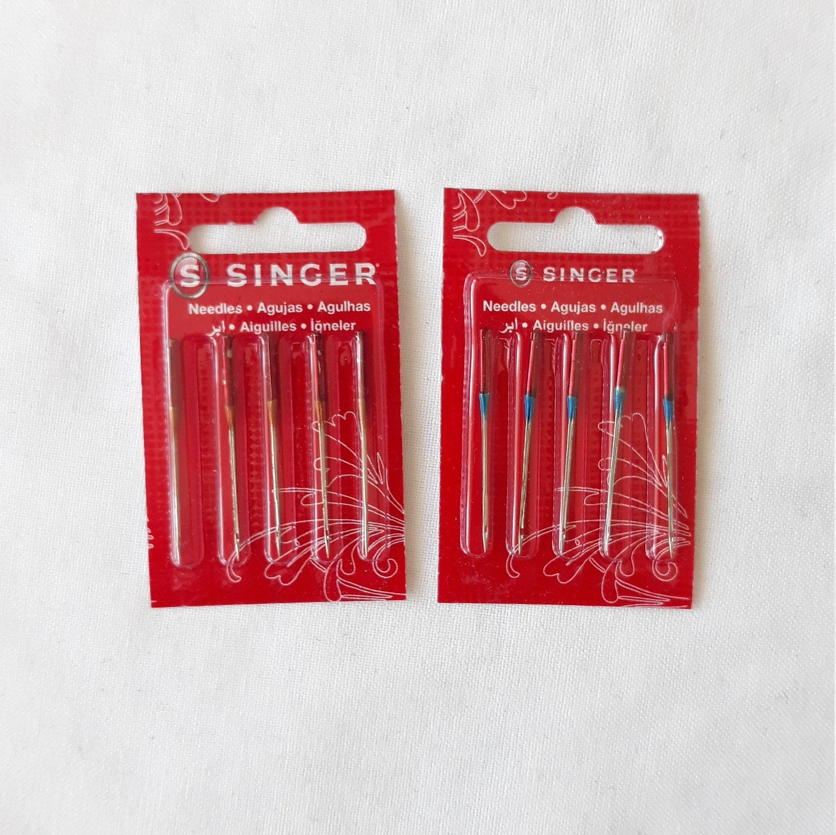 Singer Universal Heavy Duty Machine Needles. Assorted. 5 Needles: Two  100/16, Two 110/18, and One 90/14 04801 