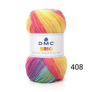 Hayfield Spirit sundown 408 415 DK Yarn, wool acrylic yarn 100g, multi colored Knitting Crochet Yarn, DMC Brio Lion Brand magic rainbow Yarn image 2