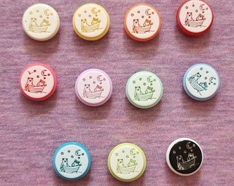 5 pcs boat in the moonlight desing baby Buttons, baby knitting plastic buttons, animal dog baby patterned baby buttons for knitting