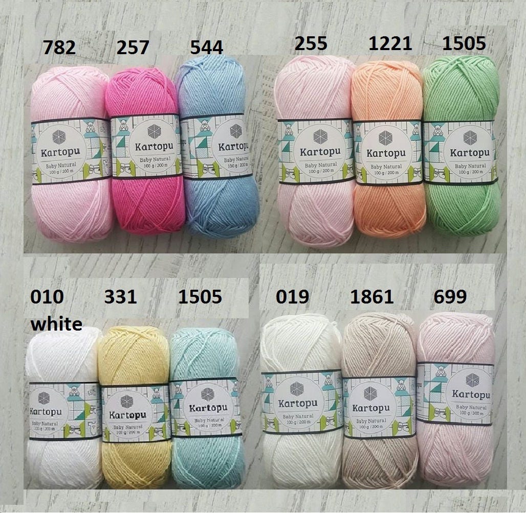 Kartopu Cotton Love, 1Summer Yarn, Hand Knitting Yarn, Baby Cotton  Amigurumi Crochet Toys Yarn, Yarn For Knitting & Crocheting - Yahoo Shopping