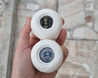 Hilo de encaje 100 % algodón mercerizado, talla 70, hilo de crochet