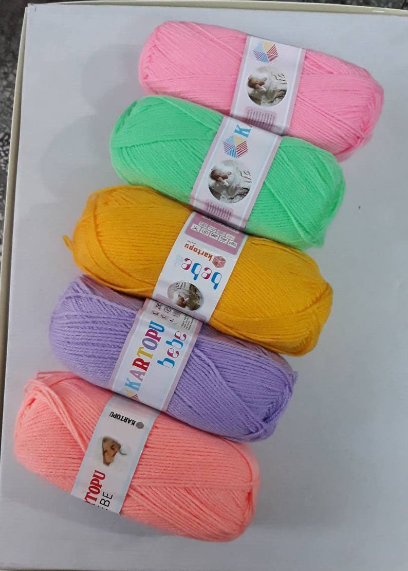 5 Skeins Kartopu Bebe Baby Yarn Bulk Baby Yarns on Sale Etsy