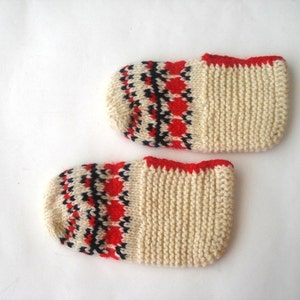 wool kids slippers, toddler child knit socks, children slippers, crochet kids booties, toddler children home shoes size 6 7 8 image 3