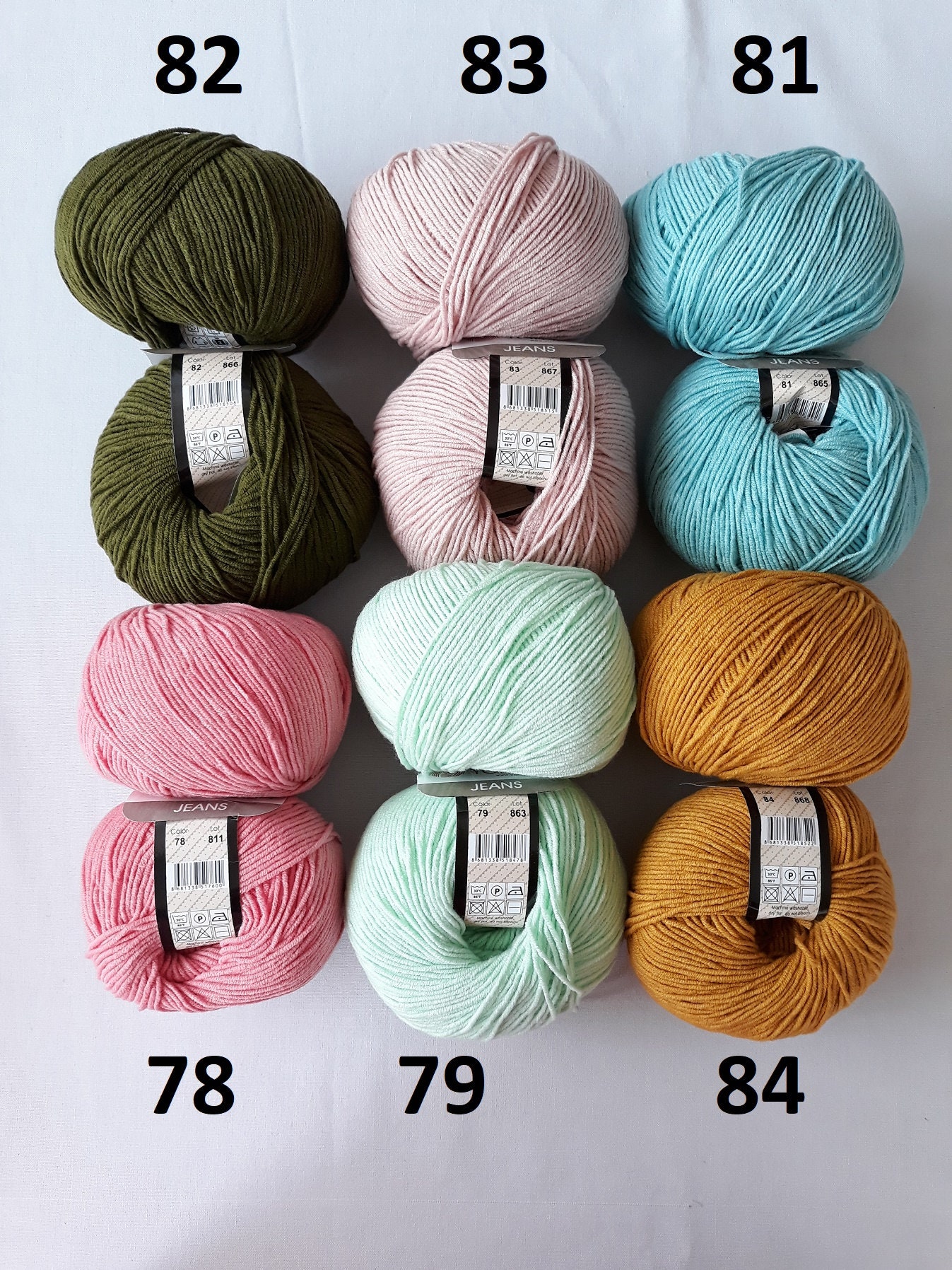 Jeanoko 12 colores de tejer lana para crochet lanas hilo de