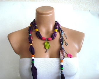 best mothers day gifts, Wooden Beaded colourful Cotton Necklace, beaded Belt, maroon Headband, Turkish Scarf Yemeni grandma gifts