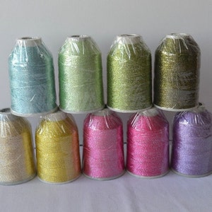 Glitter polyester oya crochet thread, Turkish lace yarn size 50 thread haakgaren for needle no 21 / 0,55 mm Embroidery Crochet Lace Jewelry