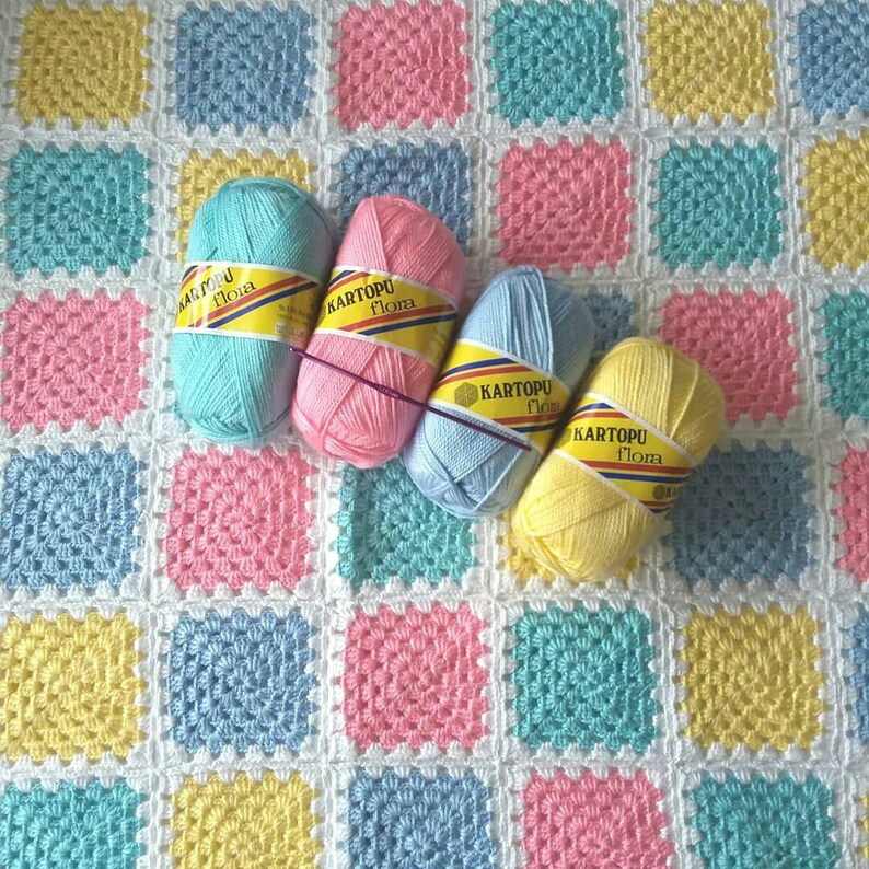 Kartopu Flora 100 Acrylic yarn crochet blanket yarn baby Etsy