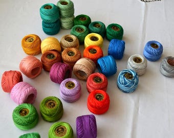 Cotton Perle size 12, Oren Bayan Madame Tricote 5gr, cross stitch cotton perle set, floss thread for cross stitch