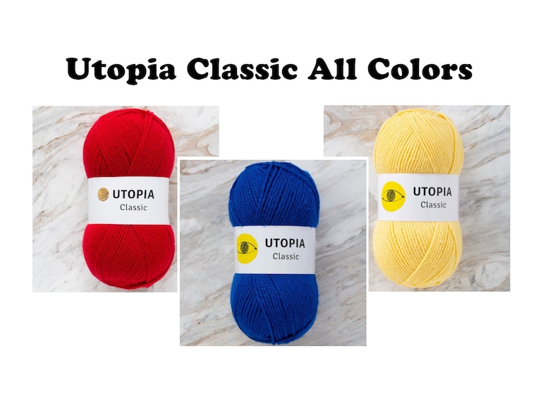 Utopia Classic Acrylic Yarn Knitting Sweater Yarn Cheap Etsy