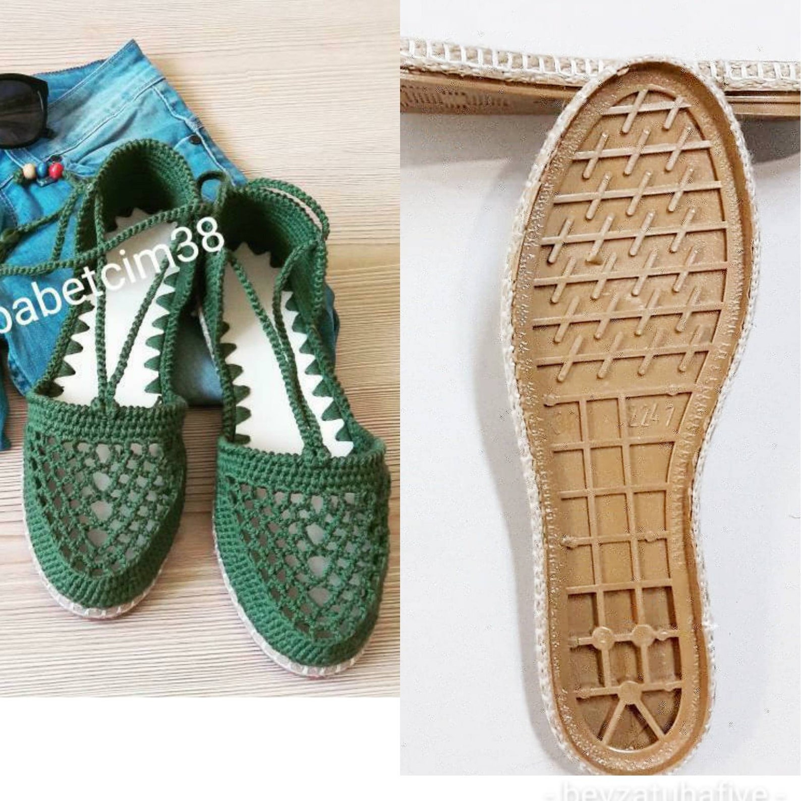 outdoor soles for crochet shoes