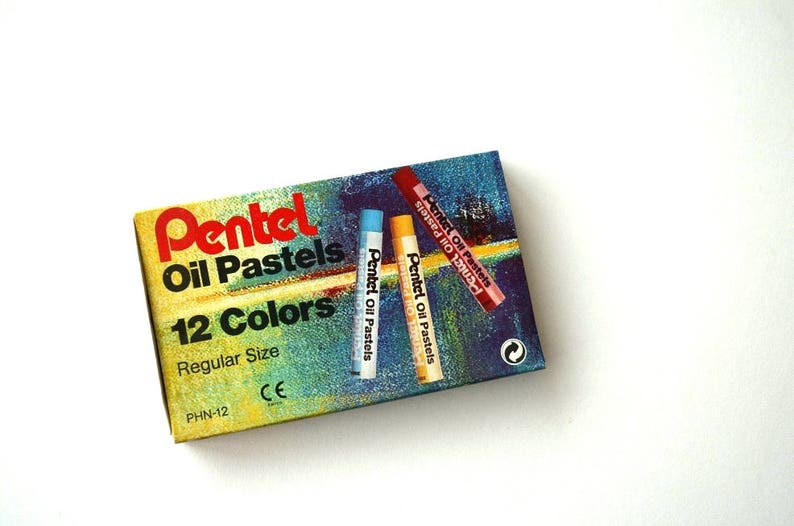Pentel Oil Pastels Sticks, Brilliant Colors, 12 Color Artist Set Oil Pastels, Colored Oil Pastels in Original Box Set of 12 colours image 2