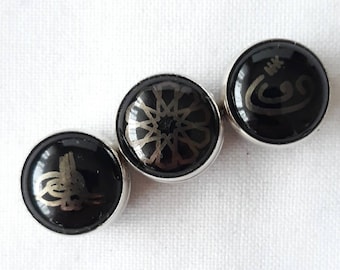 Pinless black Magnetic hijab clibs, magnetic scarves Clips, magnetic Hijab pins, Magnetic Brooches two sided clips