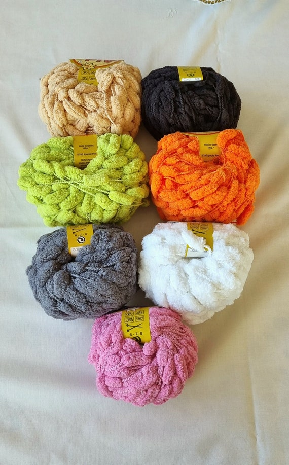 Pom Pom Yarn, Pon Pon Yarn, Puff Ball Yarn, Ice Cocoon Pompom Ponpon Yarns  on Sale, Gift Packing Wrap, Turkish Yarns, Ayda Salkim 