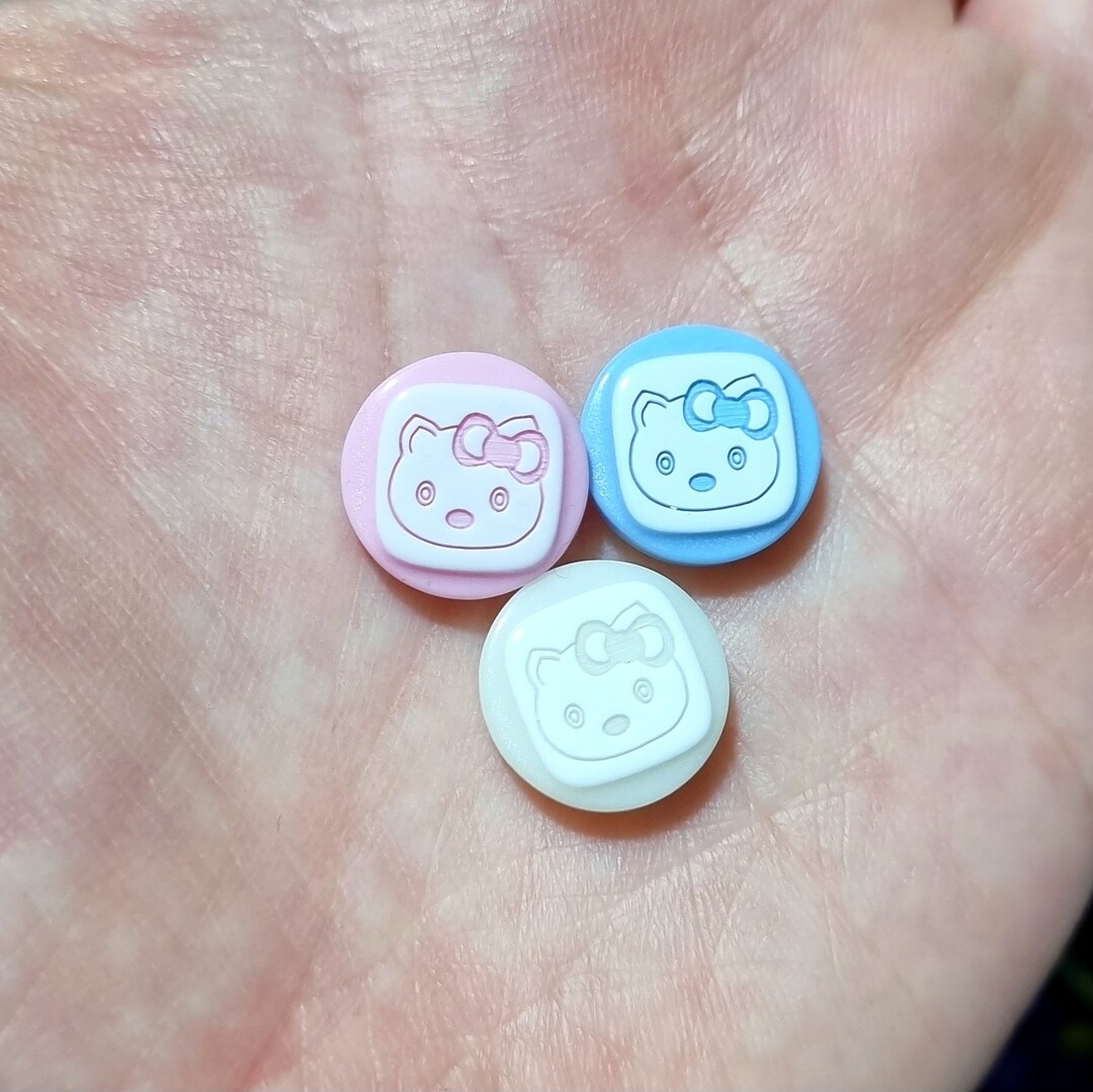 5 Pcs Hello Kitty Cat Buttons, Baby Knitting Plastic Cute Kitty Baby ...