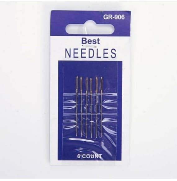 Metal Blunt Needles Pack of 6, Blunt Needles for Embroidery or Leather,  Thick Big Large Eye Blunt Sewing Needles, Metal Wool Tapestry Needle 