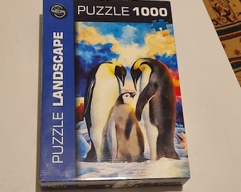 1000 Teile Pinguin Puzzle, 68x48 cm Familie Unterhaltung Puzzle, Urlaub Geschenk Idee, Tier Eis Winter Puzzle, Gruppenaktivität