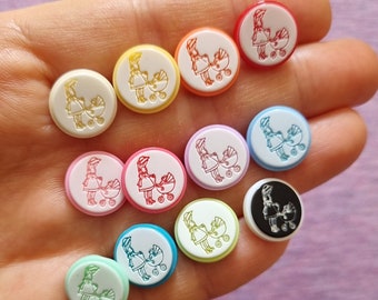 5 pcs mother baby girl desing baby Buttons, baby knitting plastic buttons, animal dog baby patterned baby buttons for knitting