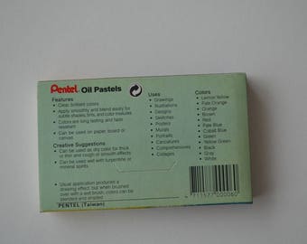 Pentel Oil Pastels Sticks, Brilliant Colors, 12 Color Artist Set Oil Pastels,  Colored Oil Pastels in Original Box Set of 12 Colours 