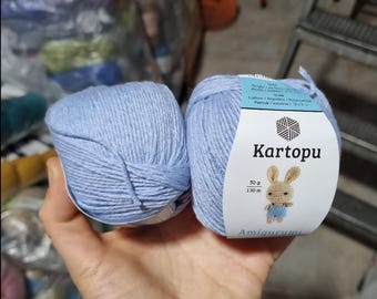 Kartopu Amigurumi Cotton Yarn, Soft Crochet Thread, 50g Skein