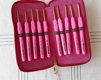 7 or 10 pcs Soft Handled kartopu Crochet Hooks Set, Dreadlocks Dreading, crochet needles 3 4 5 mm soft handled hooks with zipper bag