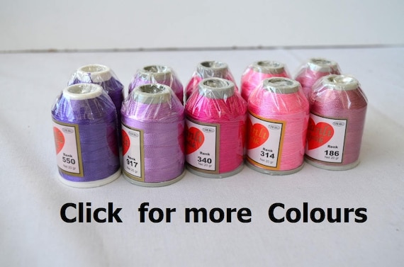 10 pcs polyester lace crochet thread, 20 Gr size 50, Oya lace crochet fiber for hook size 21 / 0.55 mm, bulk thread