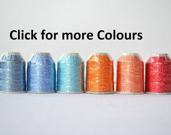 20gr sparkly oya Turkish lace crochet polyester yarn thread no50 white blue green pink thread haakgareni polyester with lurex