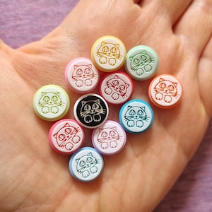 5 pcs cat desing baby Buttons, baby knitting plastic buttons, animal dog baby patterned baby buttons for knitting