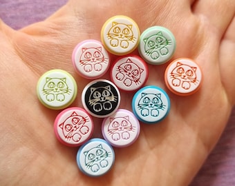 5 pcs cat desing baby Buttons, baby knitting plastic buttons, animal dog baby patterned baby buttons for knitting