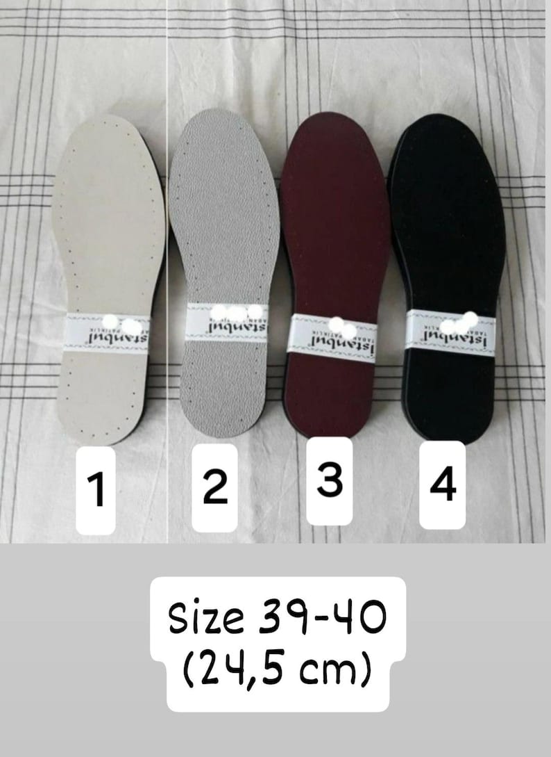 Palmilhas masculinas perfuradas tamanho 3 em couro sintético com camadas para crochê, solas de couro antiderrapantes com furos, palmilhas masculinas de feltro EVA em couro sintético. imagem 3