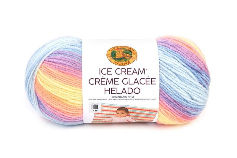 Lion Brand Ice Cream Yarn, Acrylic Colorful Yarn 100g, Knitting Rainbow Yarn,  Baby Yarn, Lion Brans Baby Yarn Ice Cream Creme Glacee Helado 