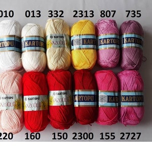 Kartopu yazgulu summer yarn, acrylic yarn, knitting yarn, crochet yarn, shinny yarn, spring yarn, soft baby yarn