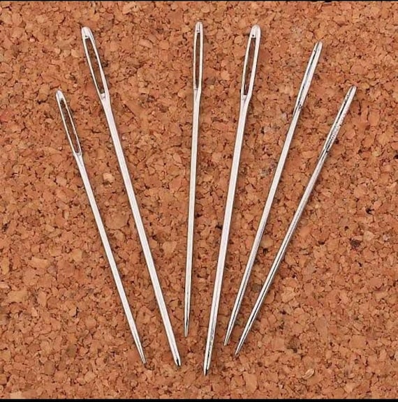 Metal Blunt Embroidery Needles Pack of 6, Blunt Needles for