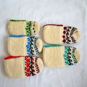 wool kids slippers, toddler child knit socks, children slippers, crochet kids booties, toddler children home shoes size 6 7 8