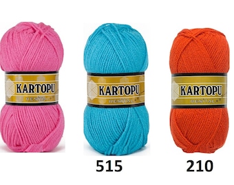 Kartopu Resital Acrylic Knitting Yarn, Soft Texture, Turkish Yarn, 100gr