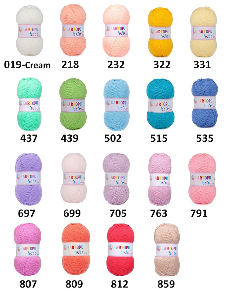 5 Skeins Kartopu Bebe Baby Yarn Bulk Baby Yarns on Sale Etsy