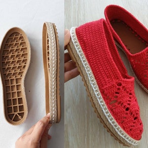 Shoe Soles for Crochet Shoes Soles for Slippers Soles for Crochet Shoes Etsy Norway