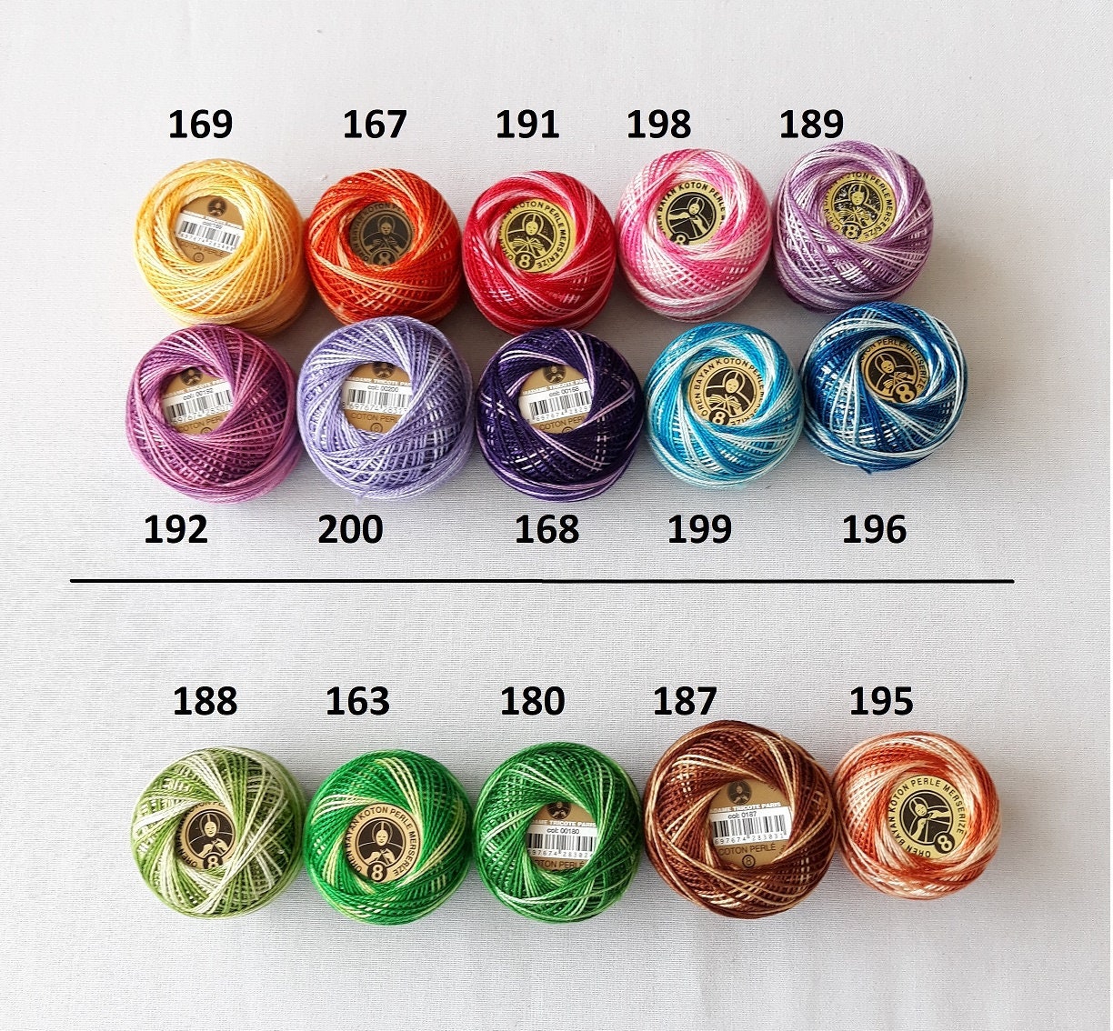 Cotton Perle Size 8, Oren Bayan Madame Tricote 10gr, Cross Stitch