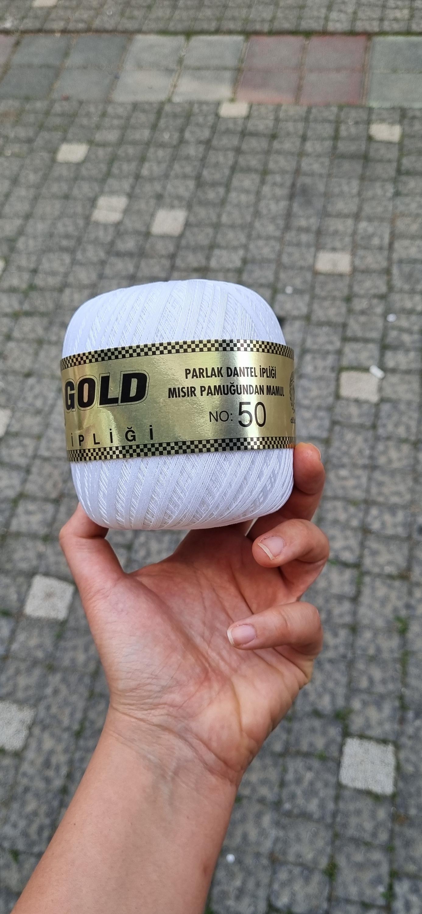 Altin Basak Gold Lace Thread, 100% Egyptian Cotton, 6 Layer 100gr Oya ...