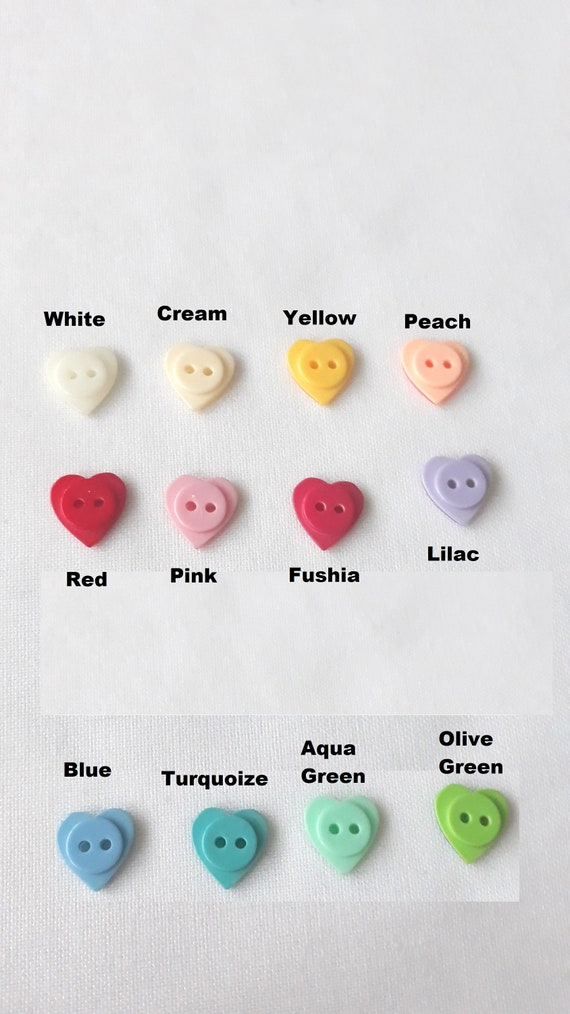 6 Pcs Heart Shaped Plastic Buttons Valentine Sewing Buttons Scrapbooking  Shinny Bright Love Heart Shaped Pearl Buttons With 2 Holes 