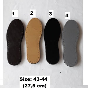 Palmilhas masculinas perfuradas tamanho 3 em couro sintético com camadas para crochê, solas de couro antiderrapantes com furos, palmilhas masculinas de feltro EVA em couro sintético. imagem 5