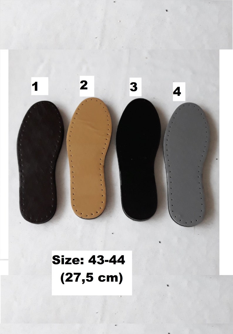 Palmilhas masculinas perfuradas tamanho 3 em couro sintético com camadas para crochê, solas de couro antiderrapantes com furos, palmilhas masculinas de feltro EVA em couro sintético. imagem 5