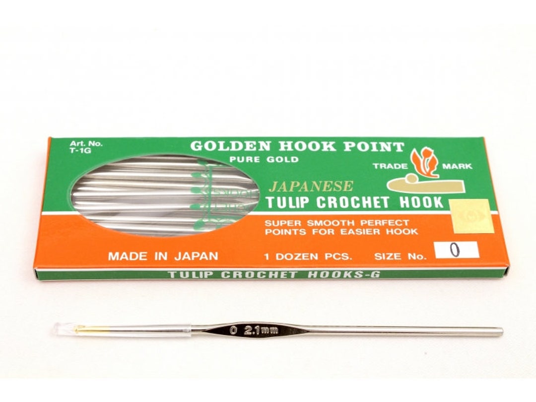 釣り針 Japanesevintagehook Tulip Steel Crochet Hook With Golden Point, Made in Japan - Etsy