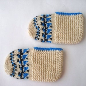 wool kids slippers, toddler child knit socks, children slippers, crochet kids booties, toddler children home shoes size 6 7 8 image 2