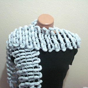 knit Grey pom pom Scarf with fringe, accessories for women, handmade gifts for women, gray mulberry soft winter scarf