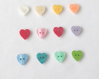 5 pcs Heart shaped plastic Buttons - Valentine Sewing Buttons - Scrapbooking - shinny bright love Heart shaped pearl buttons with 2 holes